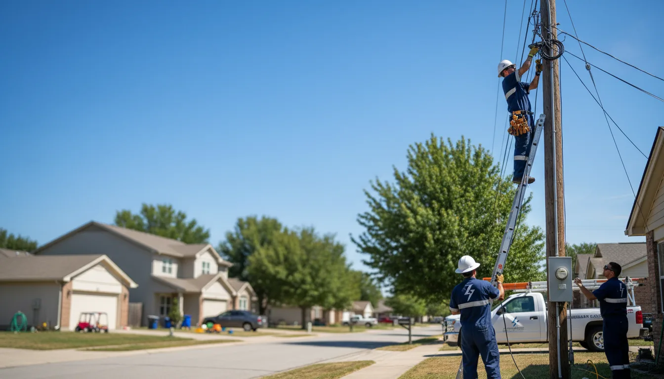 Residential electrician providing installation services in Cornland, IL